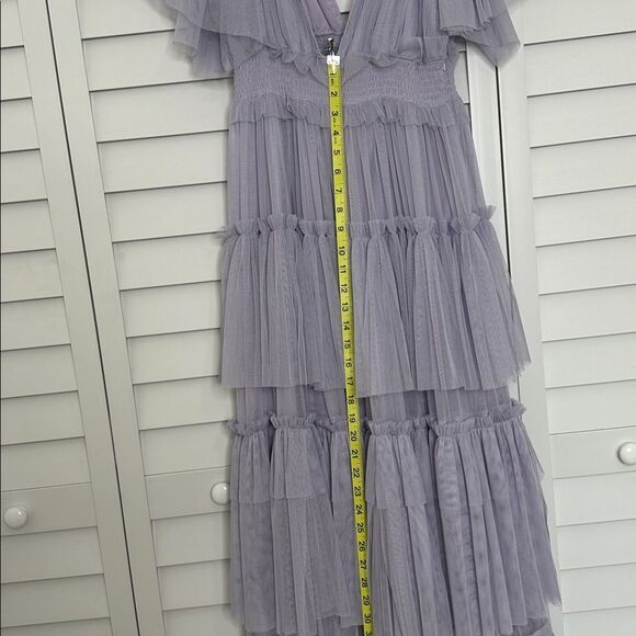 NWT Nasty Gal Lilac Tulle Maxi Dress Size 8 - Picture 8 of 11